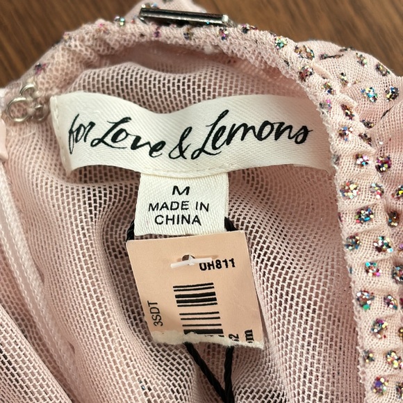 FOR LOVE AND LEMONS ALL THAT GLITTERS LONG SLEEVE MINI DRESS - Picture 10 of 11